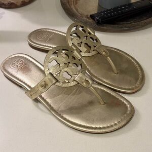Tory Burch Miller Gold Sandals
